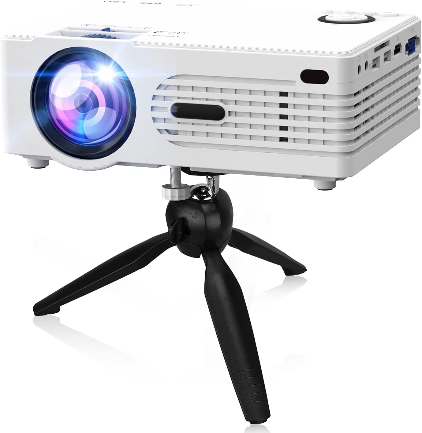 Moseco 2022 Upgraded 7500Lumens Mini Projector, Full Hd 1080P & 200'' Display Supported, Portable Movie Projector Compatible Wit